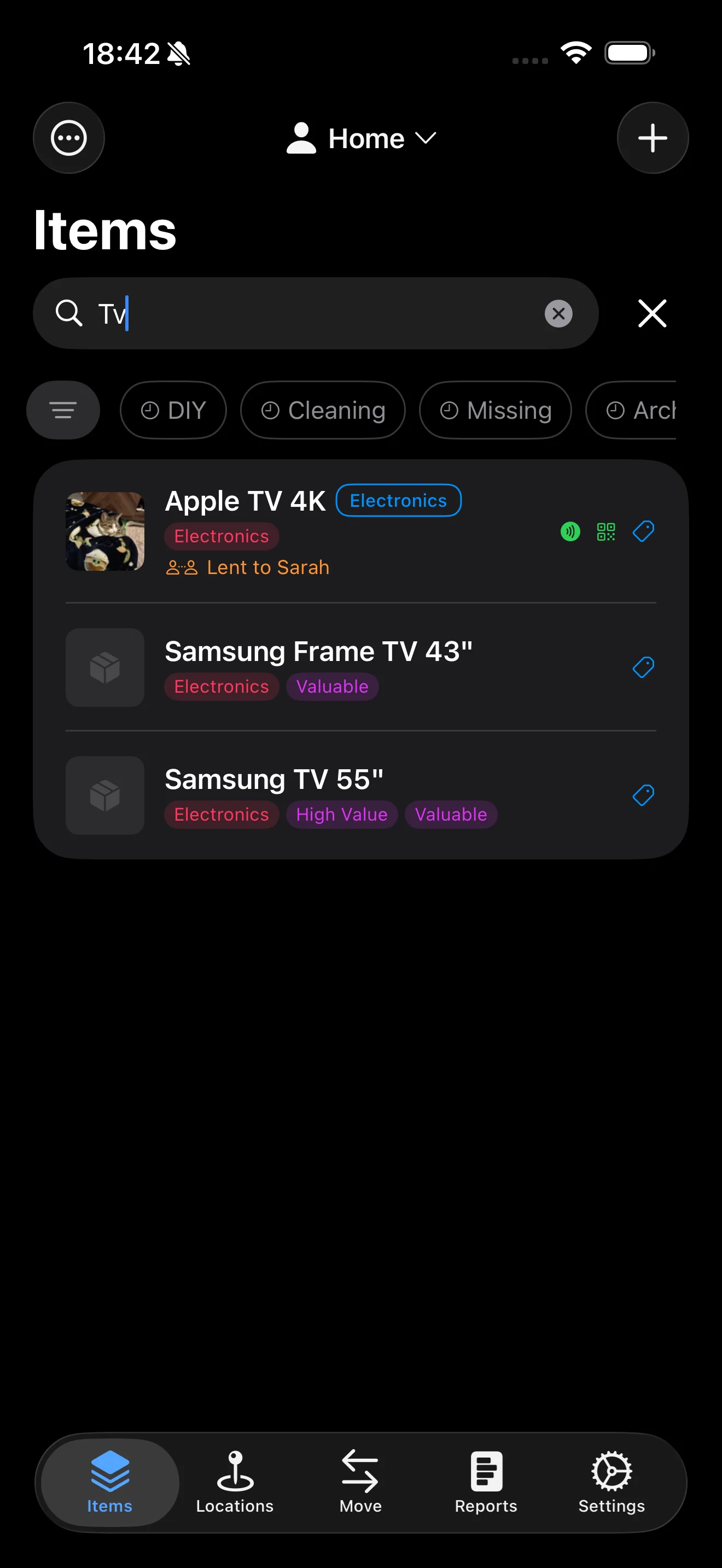 Filter bar showing tag, category, and sort options